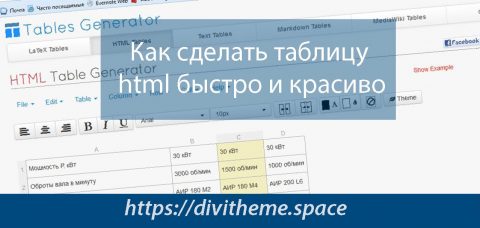 WordPress - как сделать таблицу html