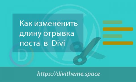 Рисунок как измененить длину отрывка поста в Divi WordPress